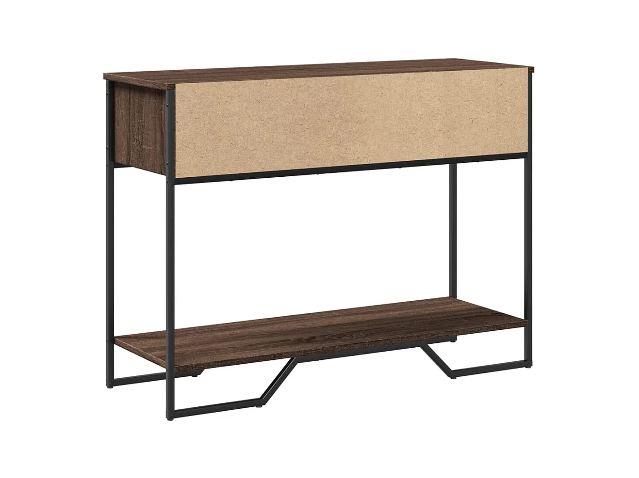 Mesa consola madera de ingeniería marrón roble 100x35x74,5 cm