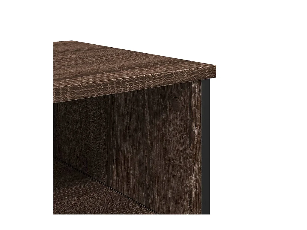 Mesa consola madera de ingeniería marrón roble 100x35x74,5 cm