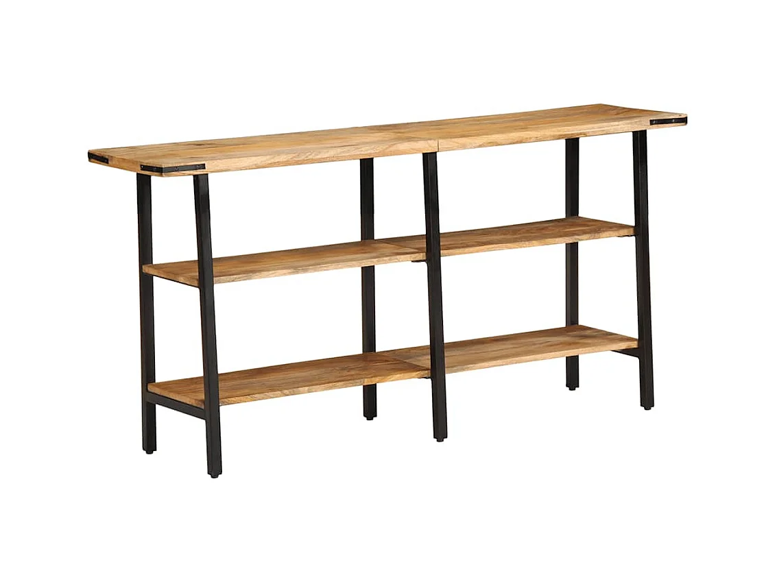 Mesa consola de madera maciza de mango 140x35x70 cm