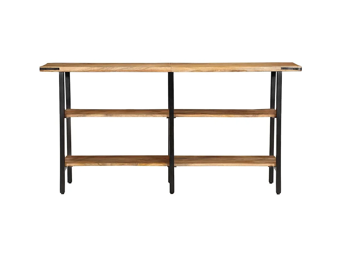 Mesa consola de madera maciza de mango 140x35x70 cm