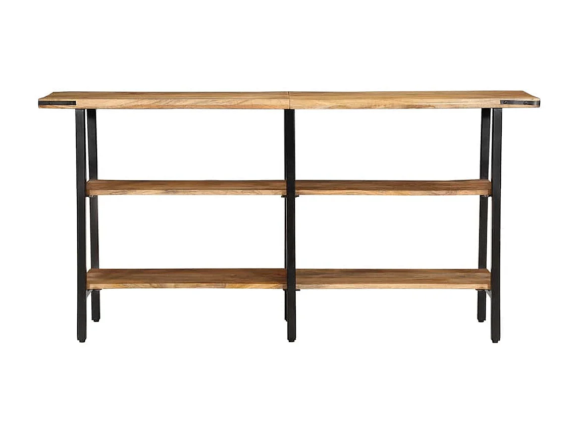 Mesa consola de madera maciza de mango 140x35x70 cm