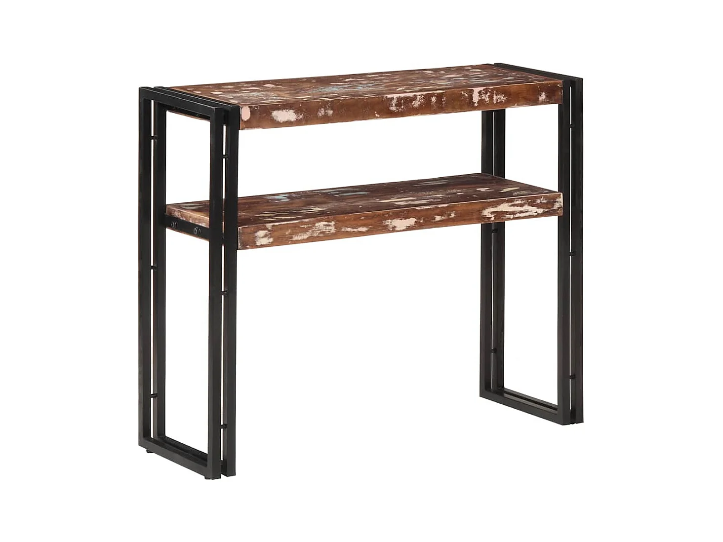 Mesa consola de madera maciza reciclada 90x30x75 cm