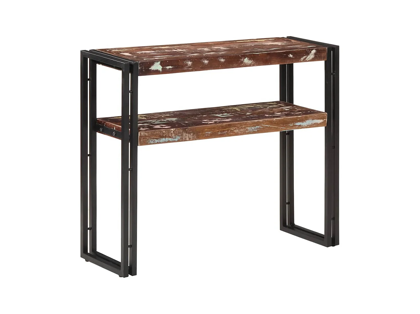 Mesa consola de madera maciza reciclada 90x30x75 cm