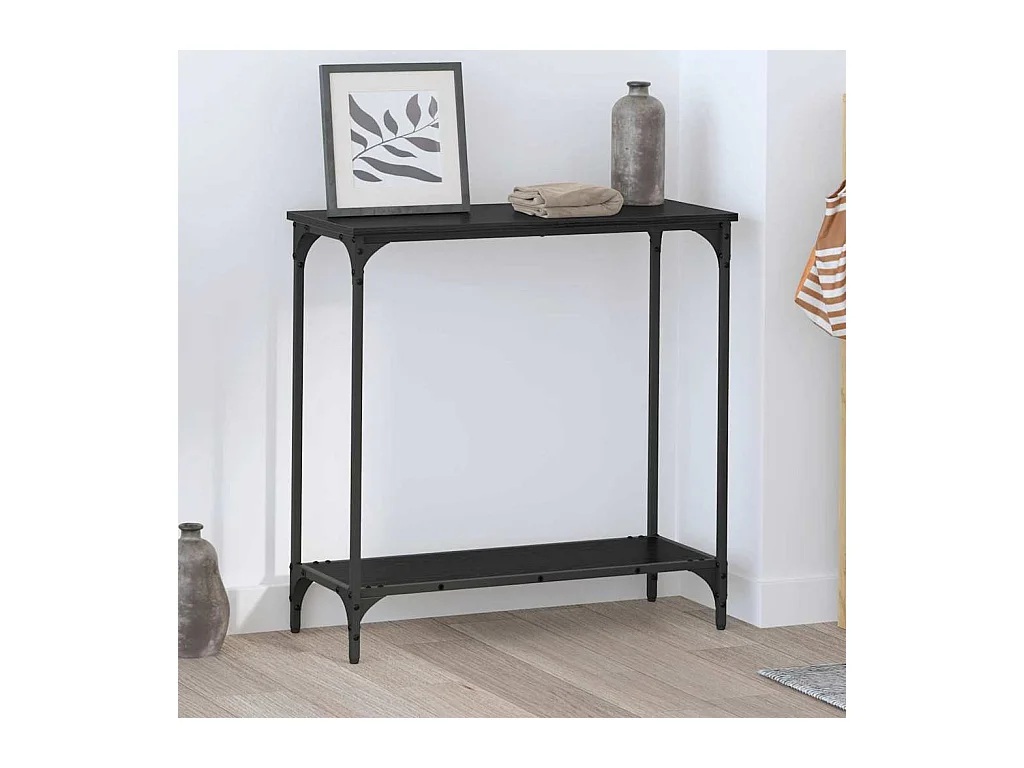 Table console Chêne noir 75 x 30.5 x 75 cm Bois d'ingénierie
