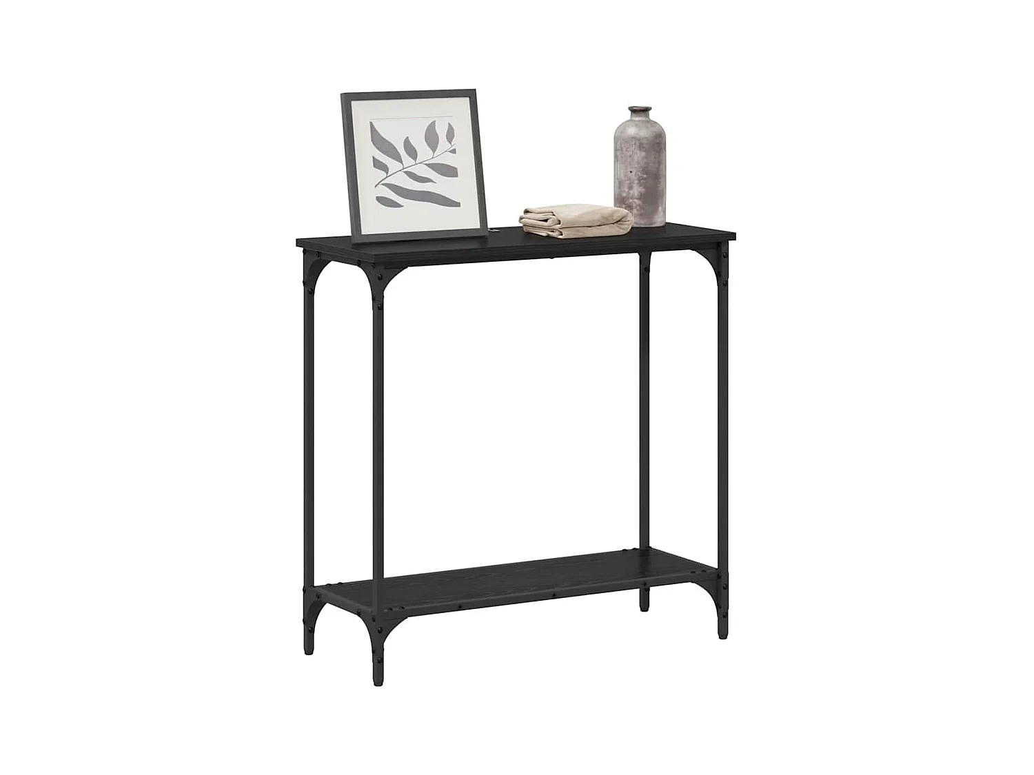 Table console Chêne noir 75 x 30.5 x 75 cm Bois d'ingénierie