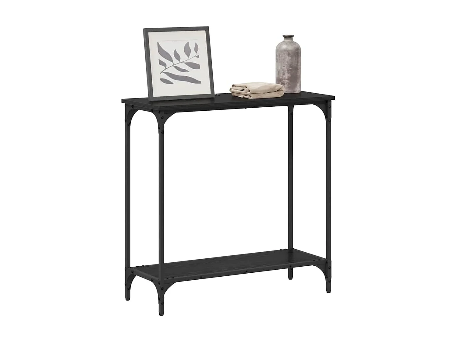 Table console Chêne noir 75 x 30.5 x 75 cm Bois d'ingénierie