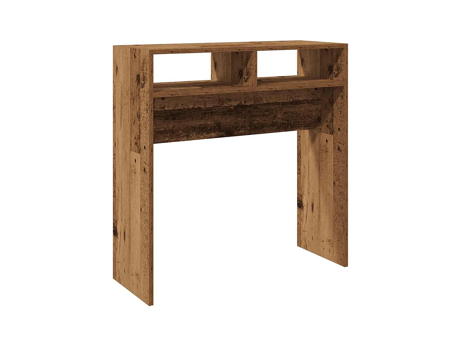 Table console vieux bois 78x30x80 cm bois d'ingénierie
