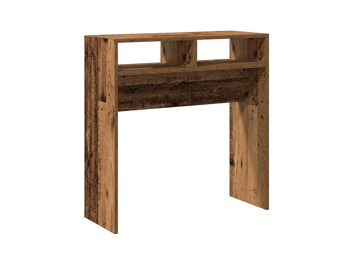 Table console vieux bois 78x30x80 cm bois d'ingénierie