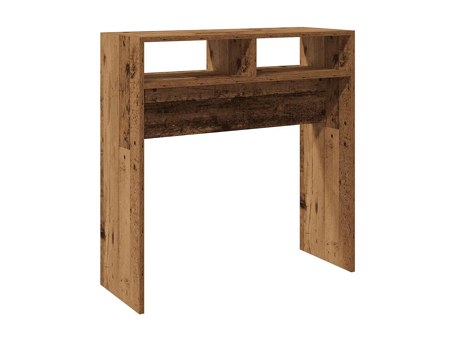 Table console vieux bois 78x30x80 cm bois d'ingénierie