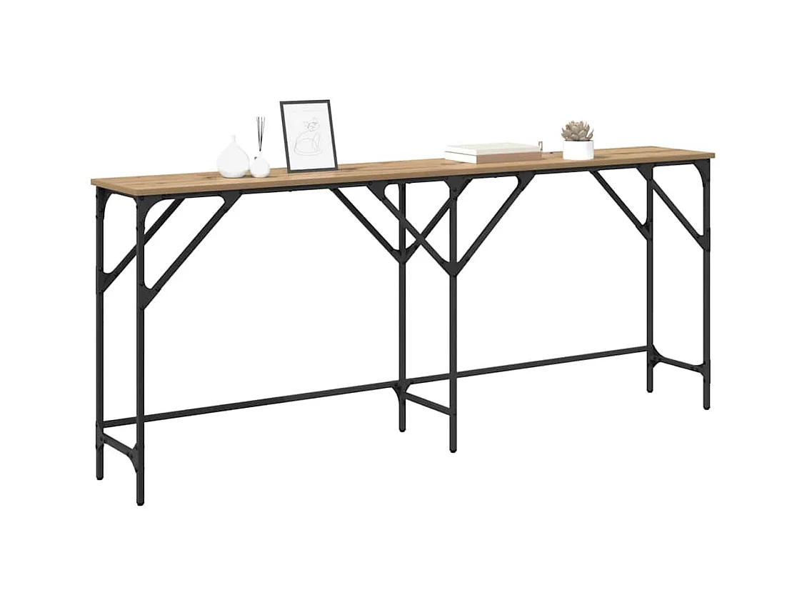 Mesa Consola Roble artisan 180 x 29 x 75 cm
