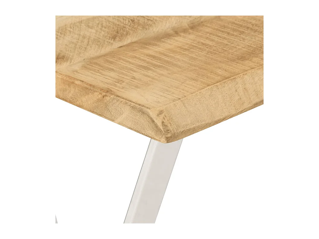 Mesa consola con borde natural madera mango maciza 105x33x76 cm