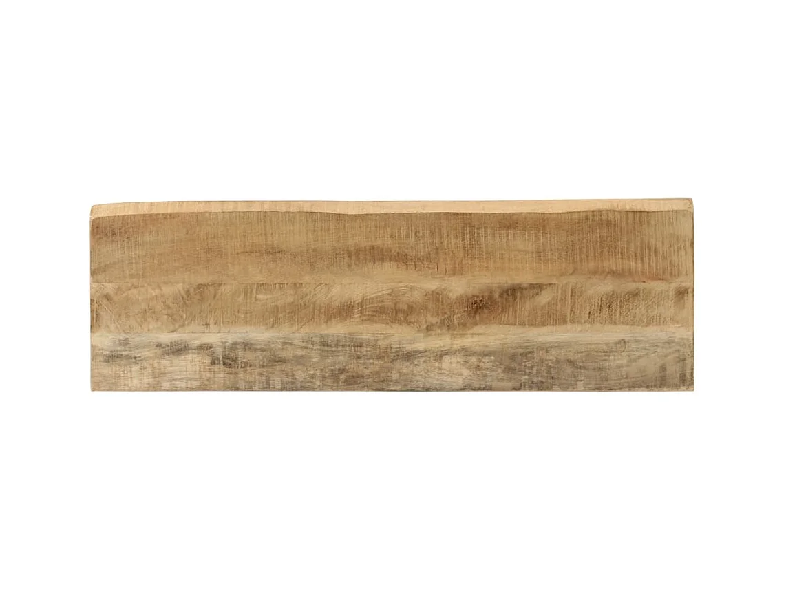 Mesa consola con borde natural madera mango maciza 105x33x76 cm