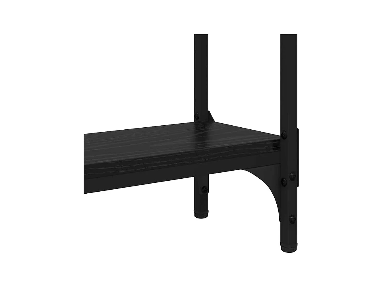 Table console avec étagère Chêne noir 75 x 22.5 x 75 cm