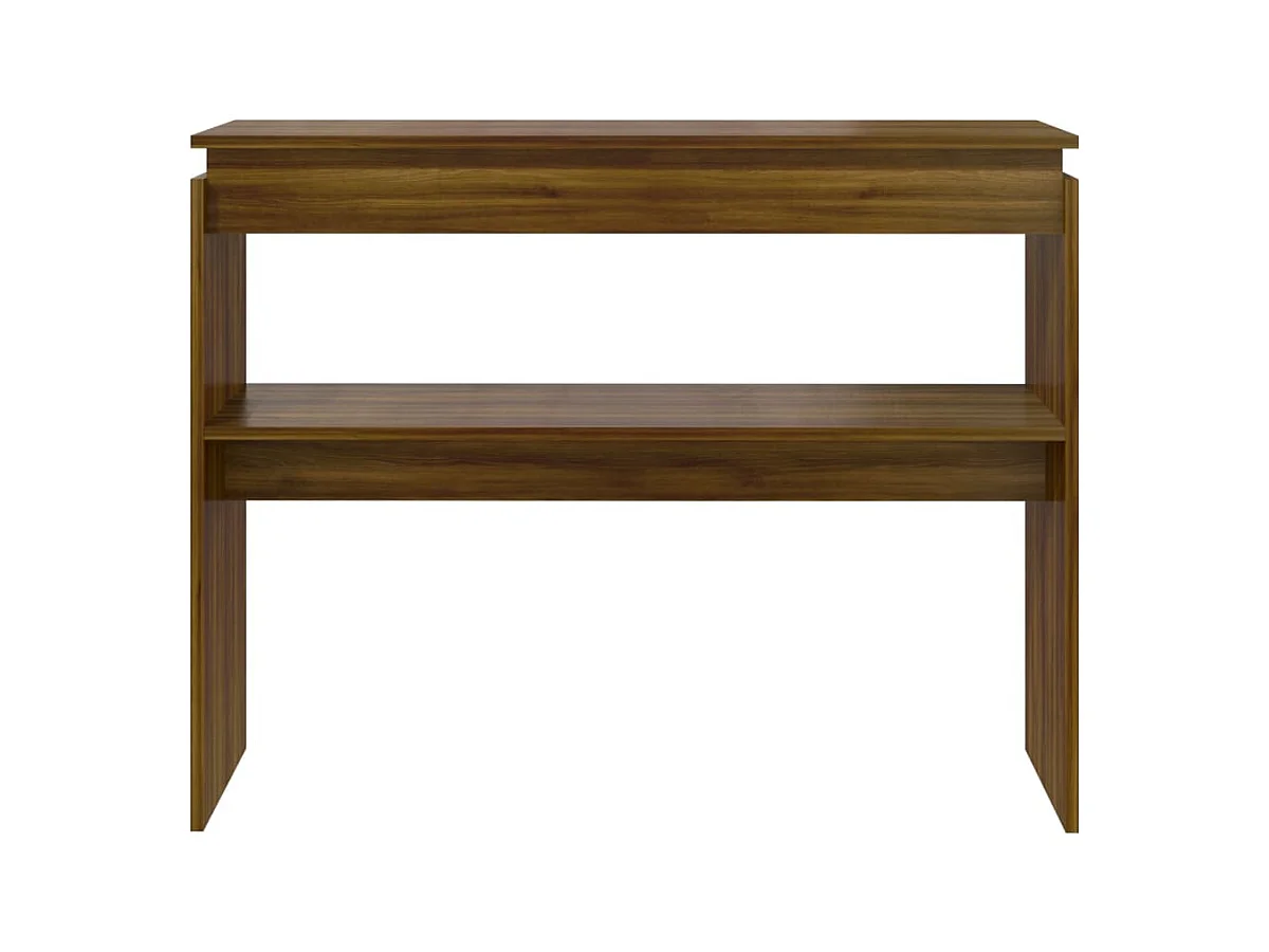 Table console Chêne marron 102x30x80 cm Bois d'ingénierie
