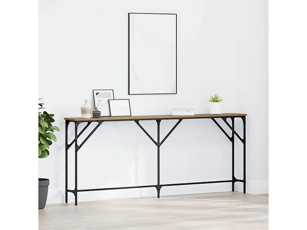 Mesa Consola Roble artisan 180 x 23 x 75 cm