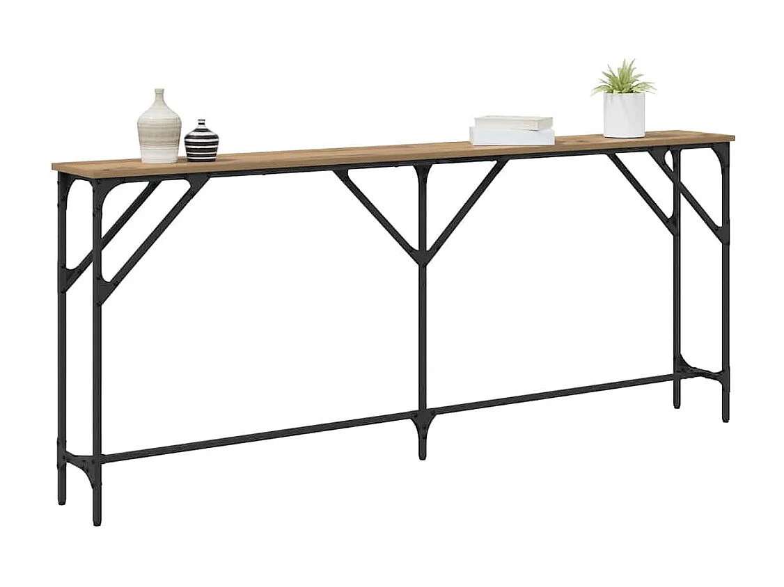 Mesa Consola Roble artisan 180 x 23 x 75 cm