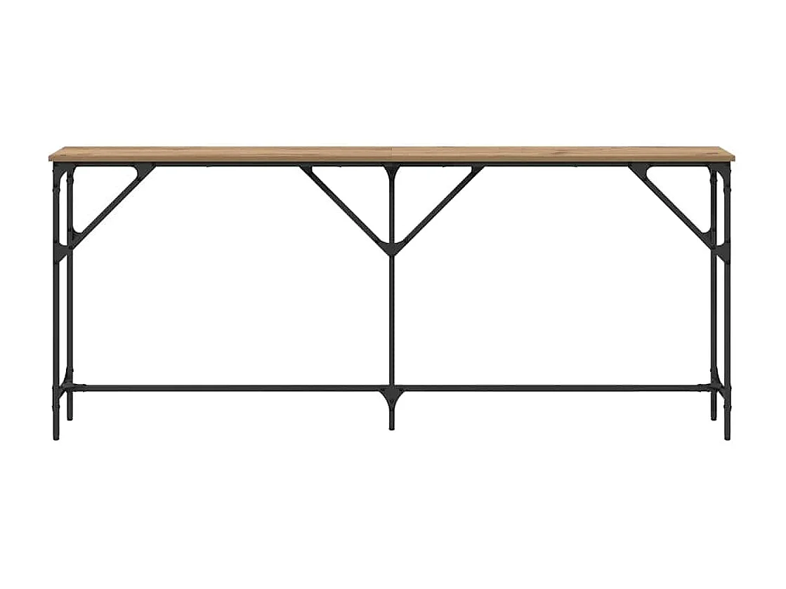 Mesa Consola Roble artisan 180 x 23 x 75 cm