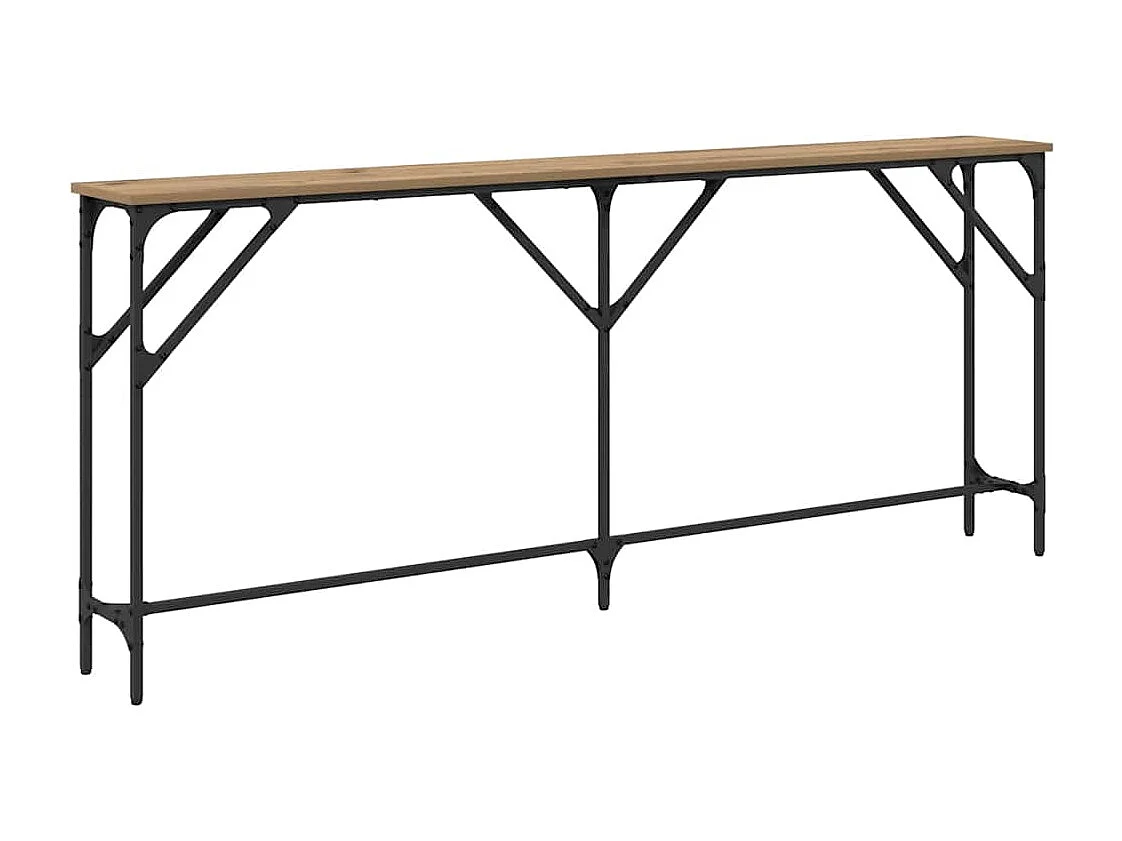 Mesa Consola Roble artisan 180 x 23 x 75 cm