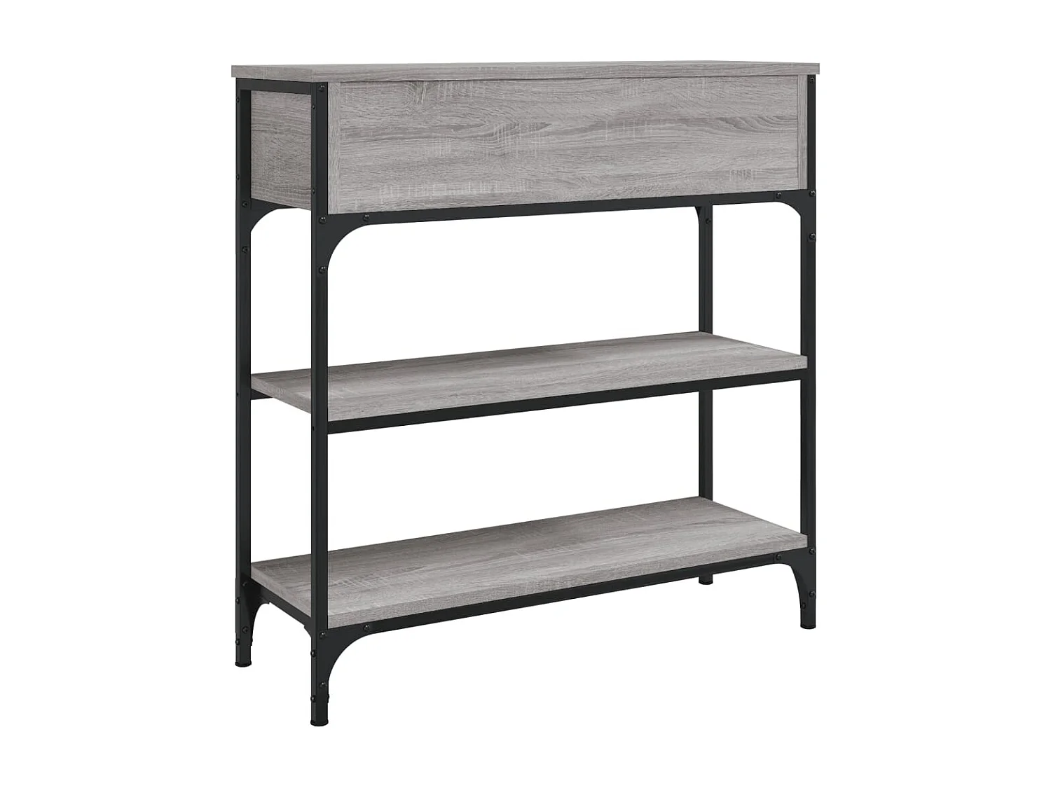 Table console sonoma gris 72,5x25x75 cm bois d'ingénierie