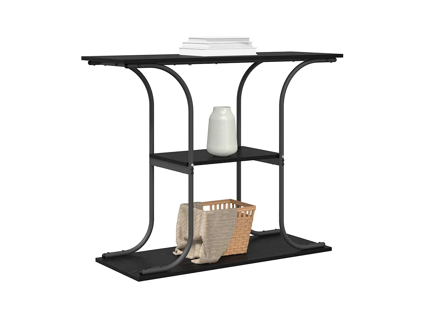 Table console Chêne noir 101 x 35 x 80.5 cm Bois d'ingénierie