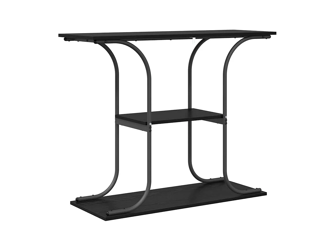 Table console Chêne noir 101 x 35 x 80.5 cm Bois d'ingénierie