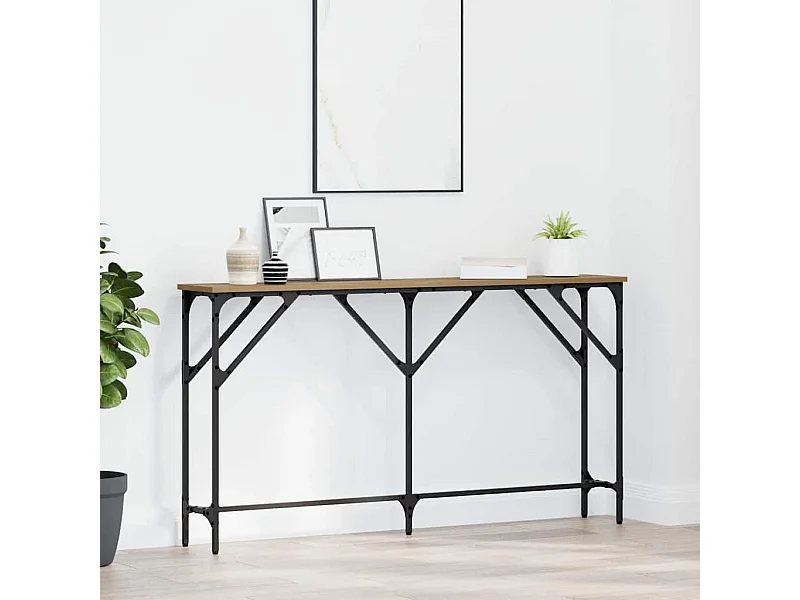 Wandtafel artisanaal eikenkleurig 140 x 23 x 75 cm