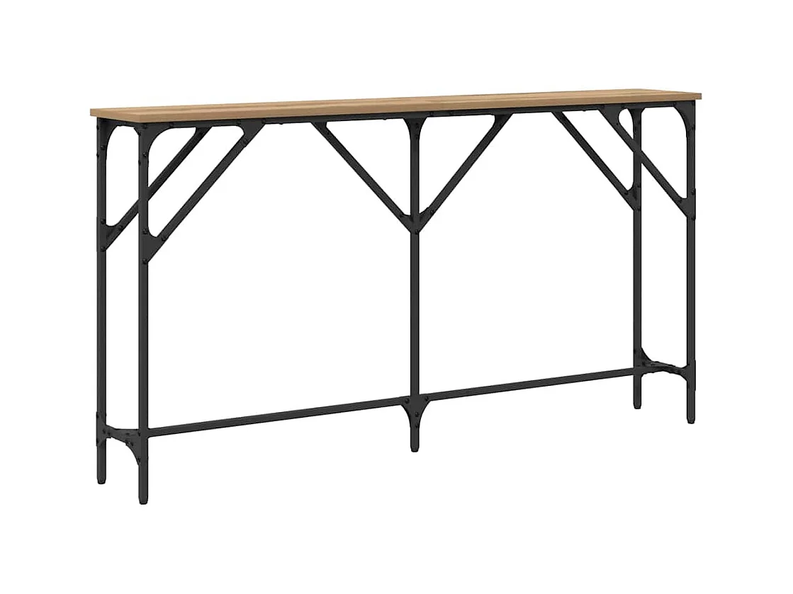 Wandtafel artisanaal eikenkleurig 140 x 23 x 75 cm