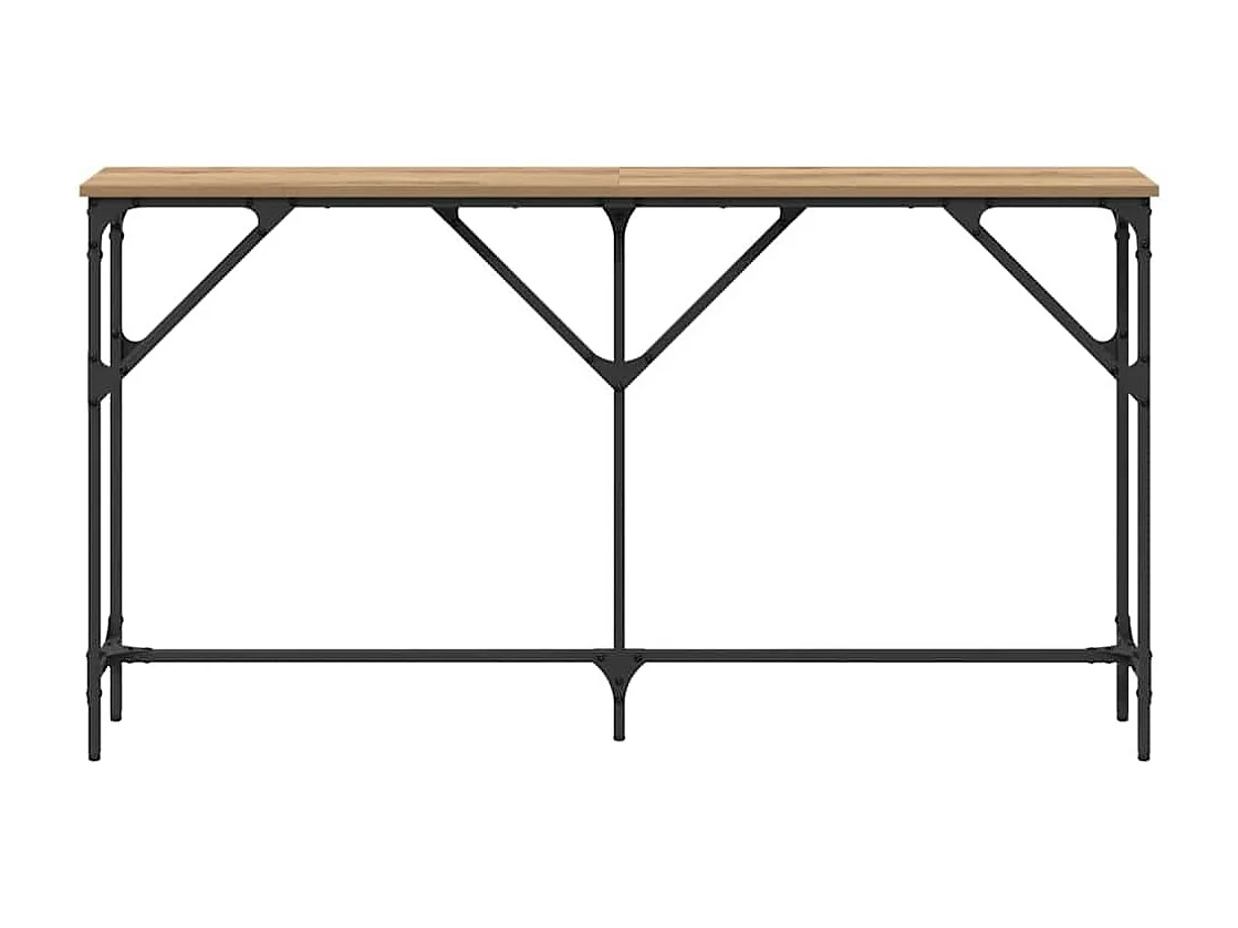 Table console chêne artisanal 140 x 23 x 75 cm