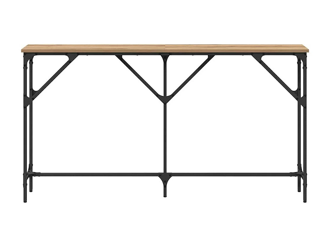 Table console chêne artisanal 140 x 23 x 75 cm