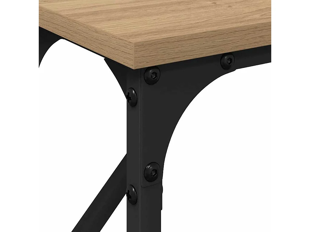 Table console chêne artisanal 140 x 23 x 75 cm