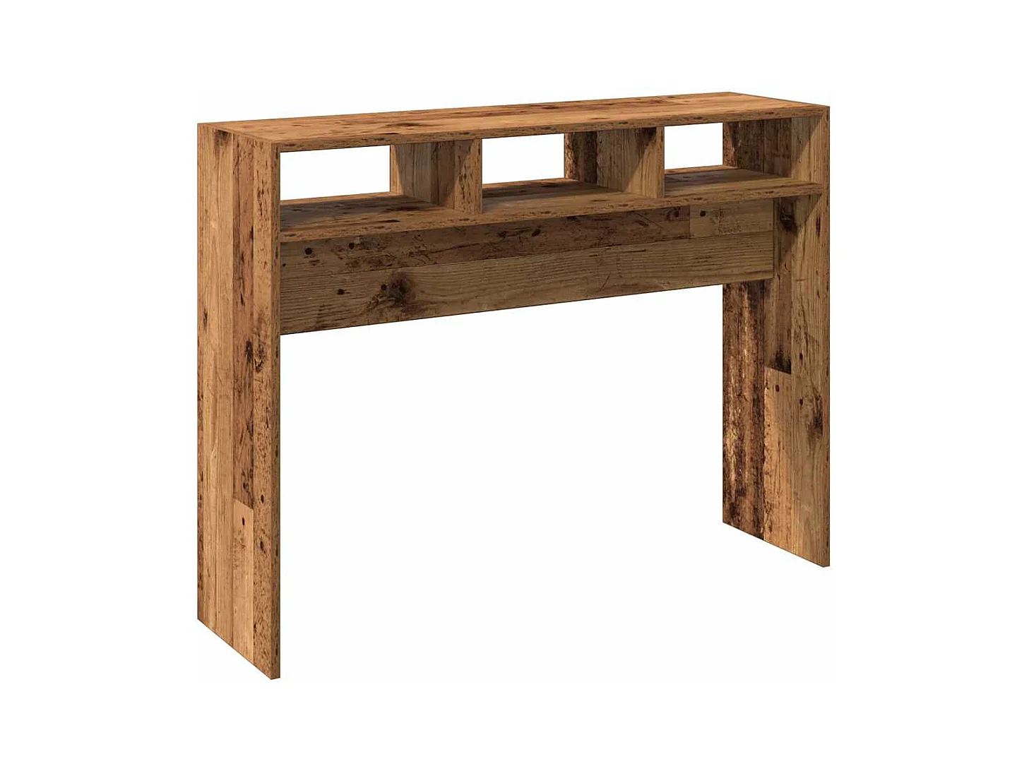 Table console vieux bois 105x30x80 cm bois d'ingénierie