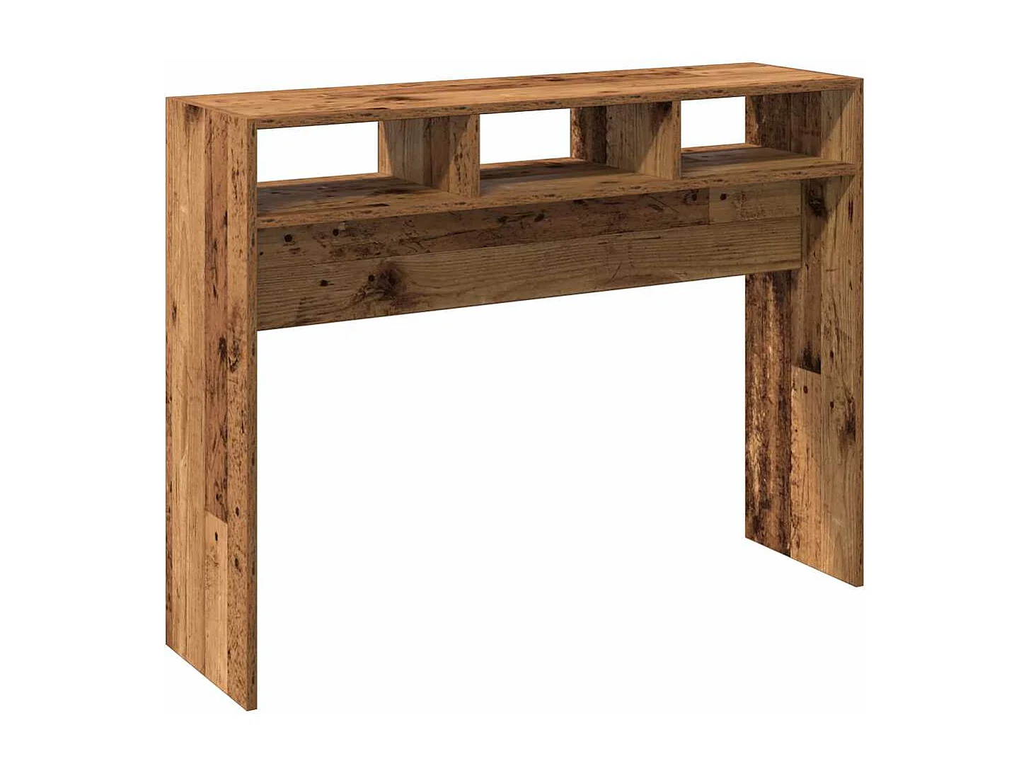 Table console vieux bois 105x30x80 cm bois d'ingénierie