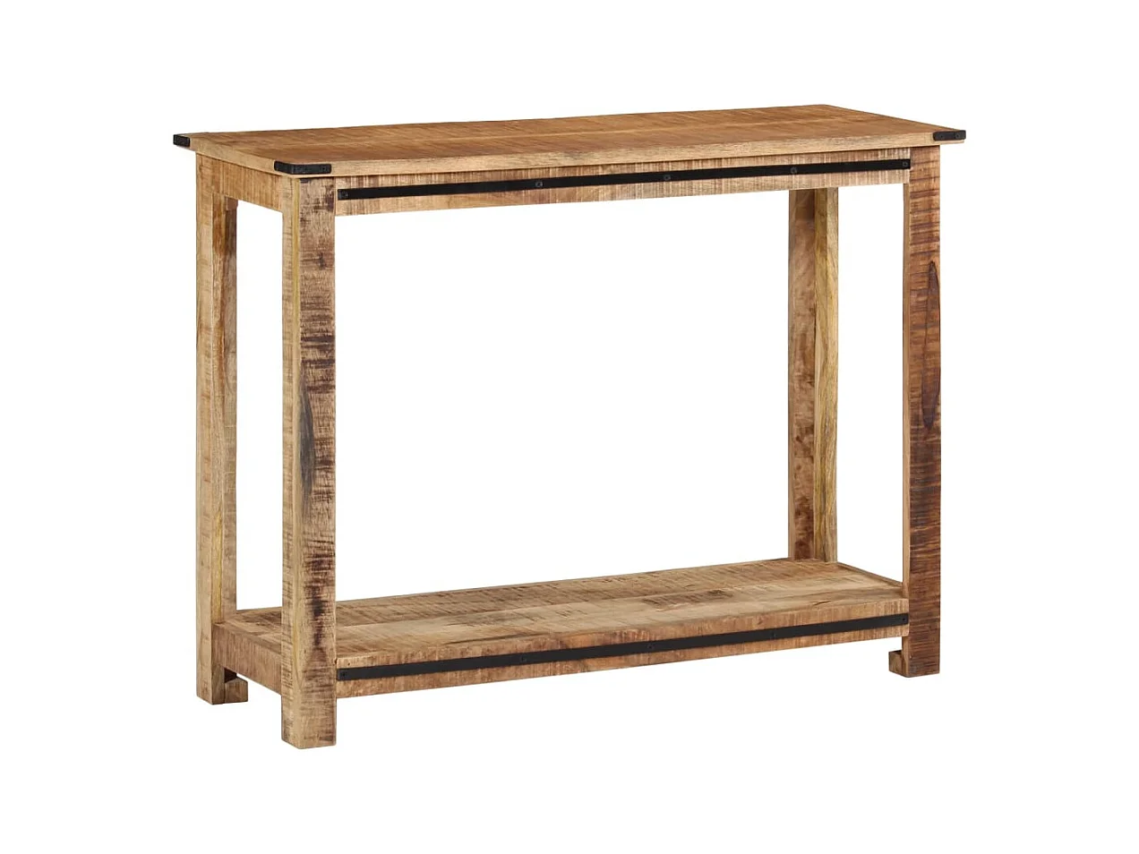 Mesa consola de madera maciza de mango 100x35x75 cm