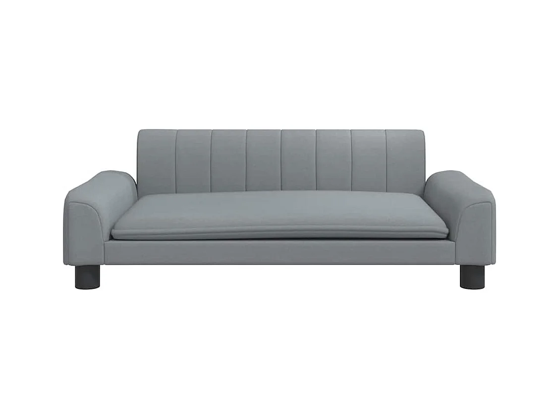 Cama para perros de tela gris claro 90x53x30 cm