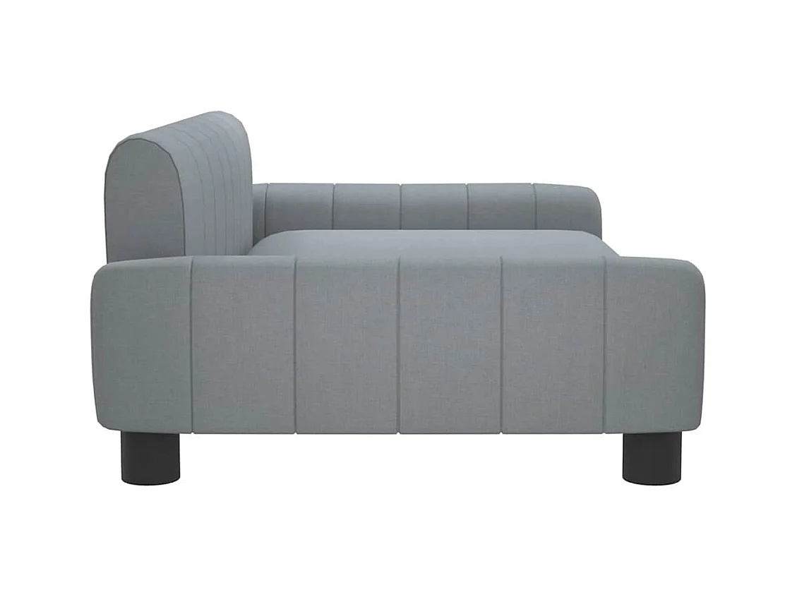 Cama para perros de tela gris claro 90x53x30 cm