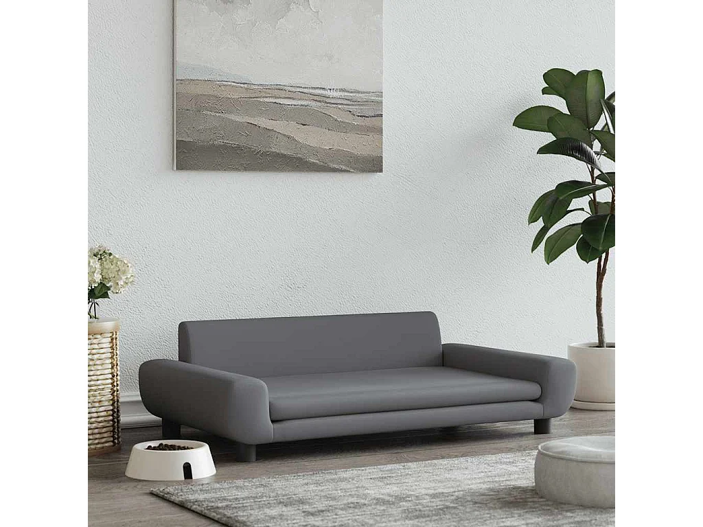 Hondenmand 100x54x33 cm fluweel donkergrijs