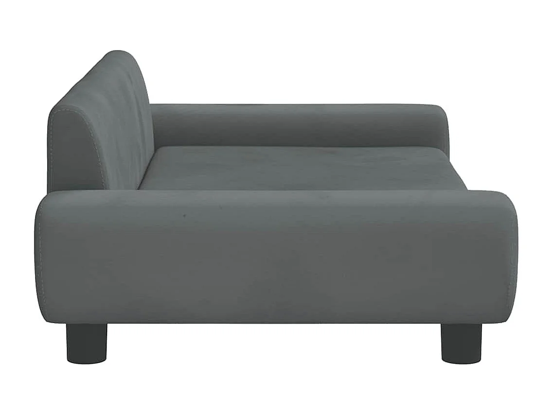 Hondenmand 100x54x33 cm fluweel donkergrijs