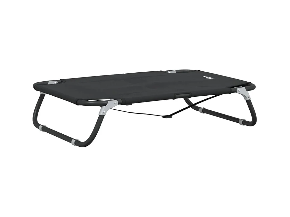 Cama para perros plegable tela oxford y acero gris antracita