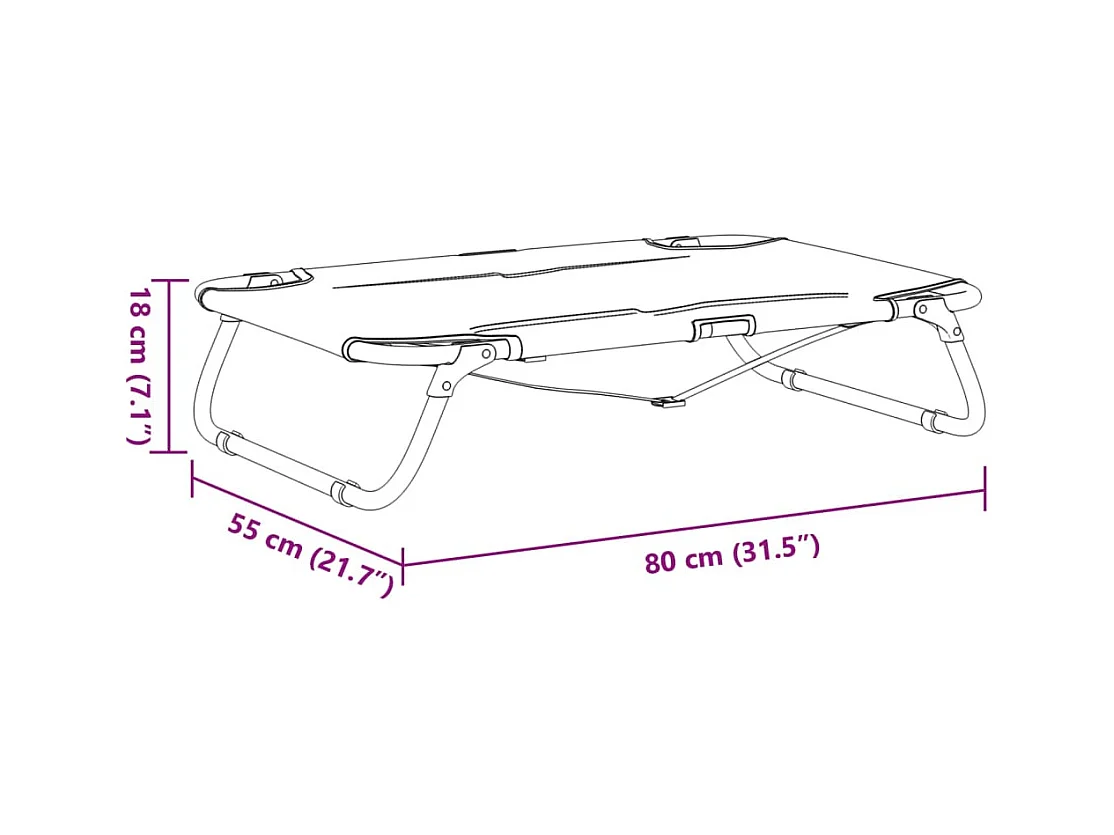 Cama para perros plegable tela oxford y acero gris antracita