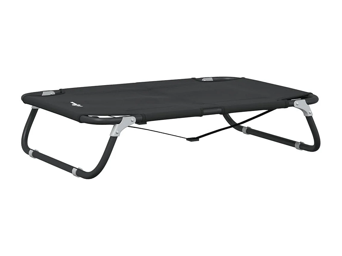 Lit pour chien pliable anthracite tissu Oxford et acier