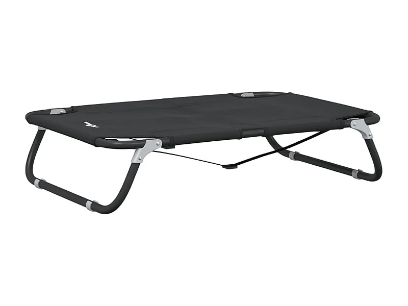 Lit pour chien pliable anthracite tissu Oxford et acier