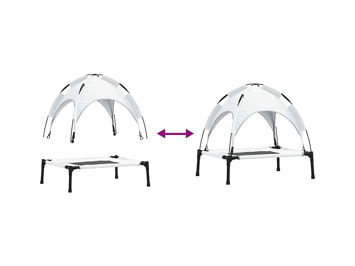 Cama para perro Plateado s Acero