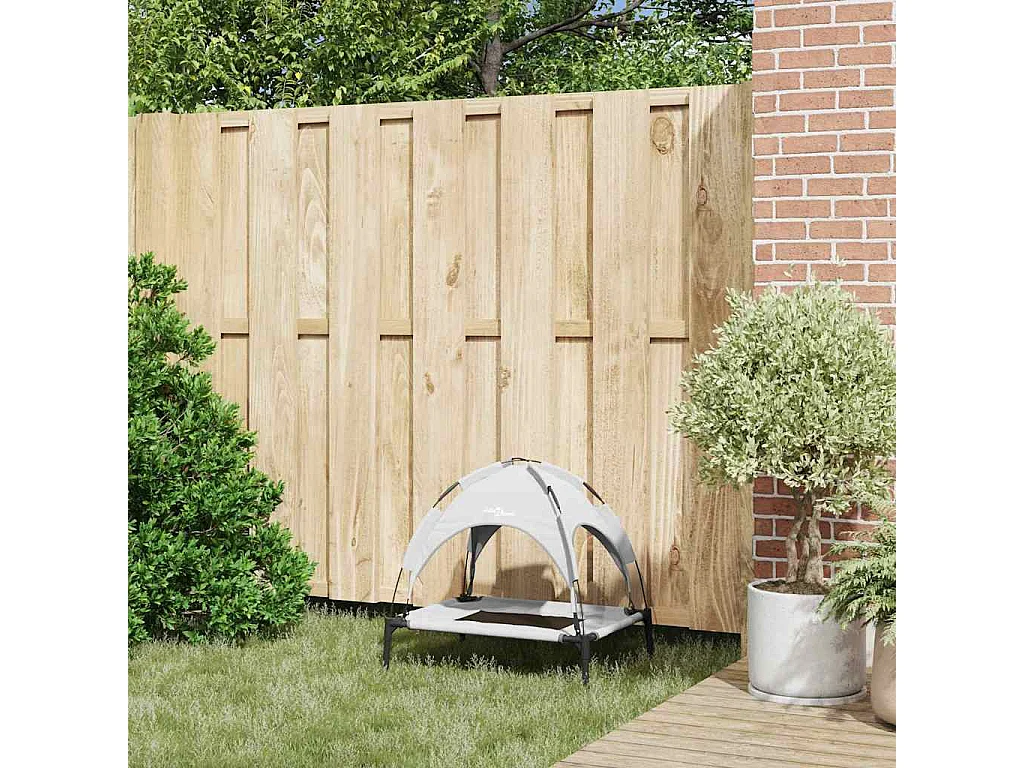 Lit pour Chien Gris argenté s Acier