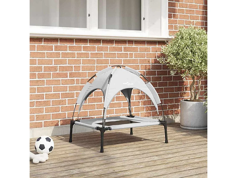 Cama para Cachorro Cinza Prateado s Aço