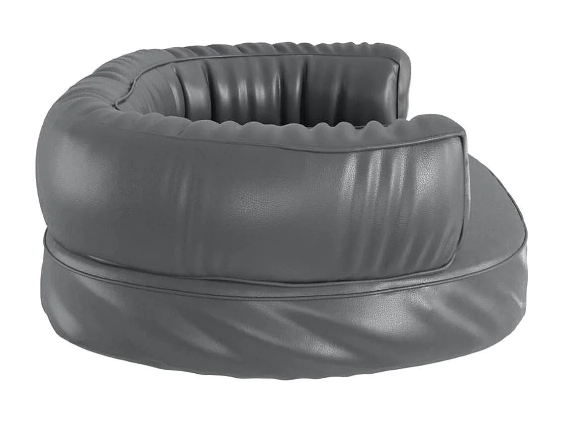 Lit pour chien ergonomique Mousse Gris 60x42 cm Similicuir