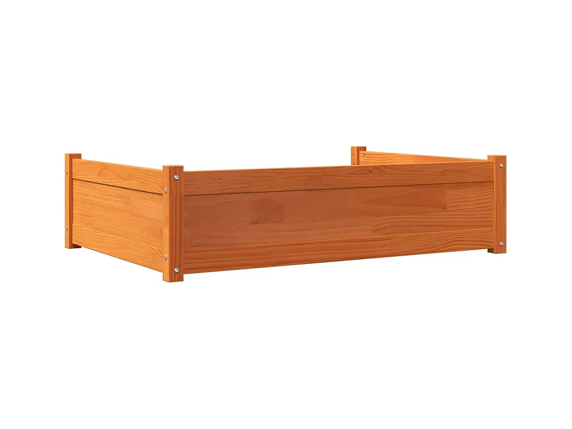 Cama para perros madera de pino marrón cera 105,5x75,5x28 cm