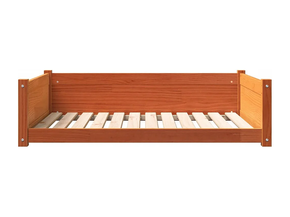 Cama para cães 105,5x75,5x28 cm madeira de pinho castanho mel