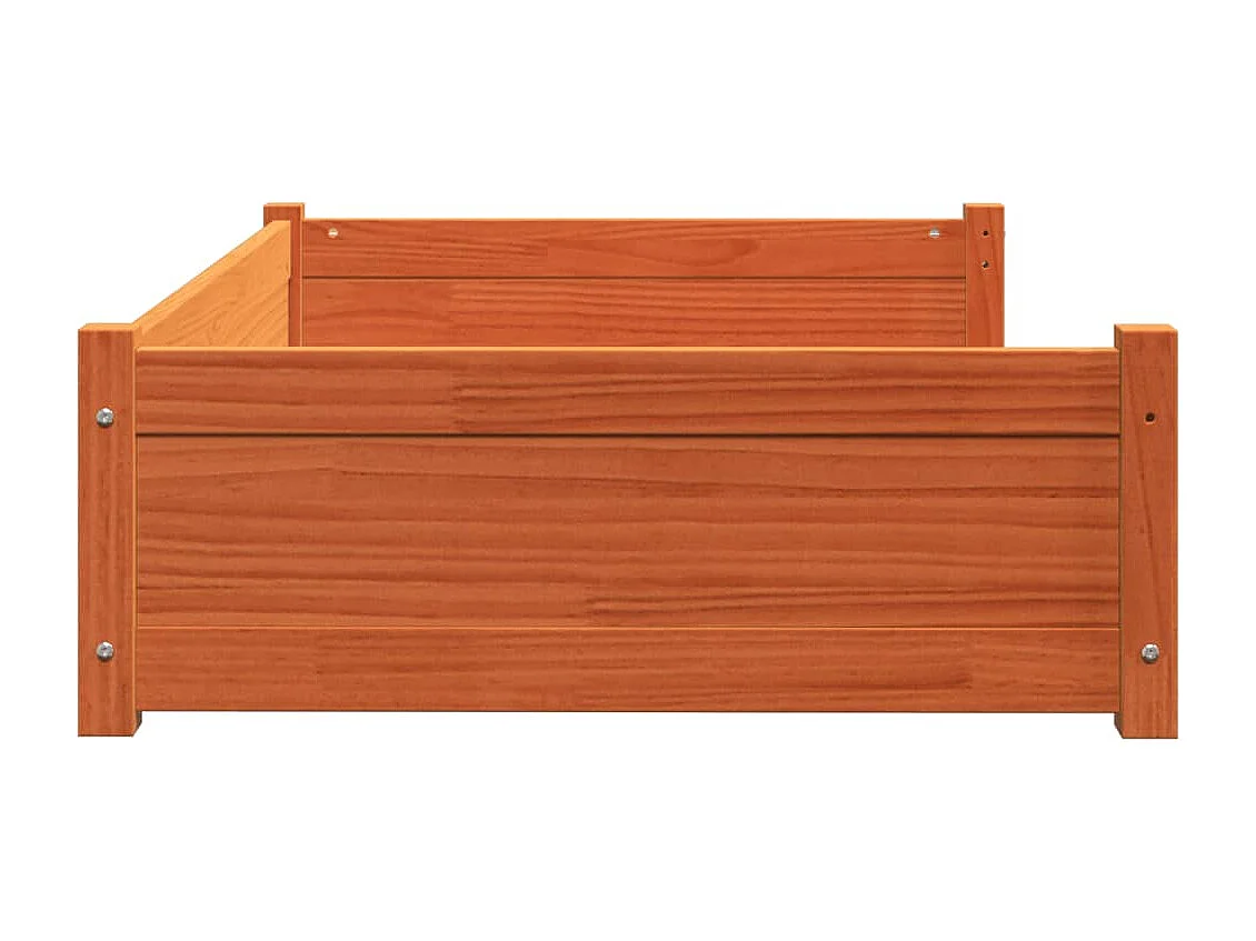 Cama para cães 105,5x75,5x28 cm madeira de pinho castanho mel
