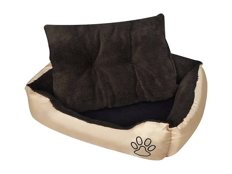Cama para perros beige y marrón XXL