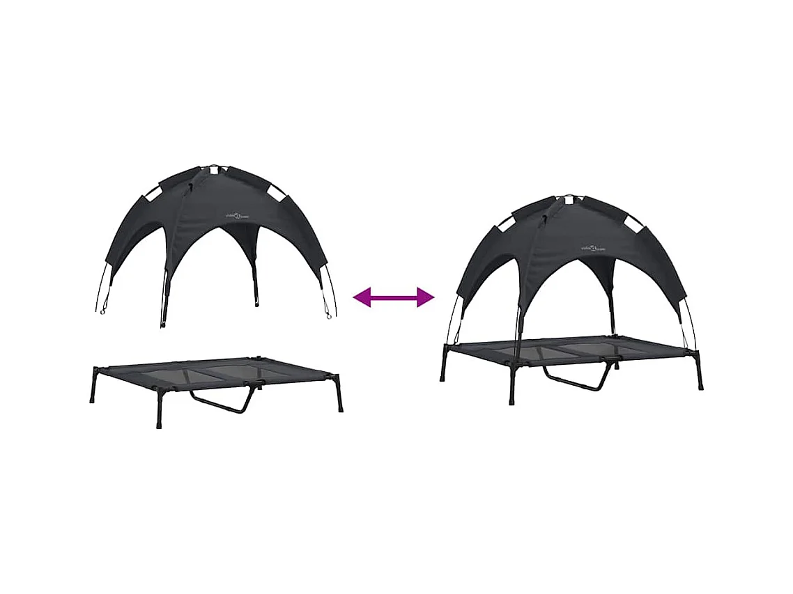 Cama para perro Negro l Acero